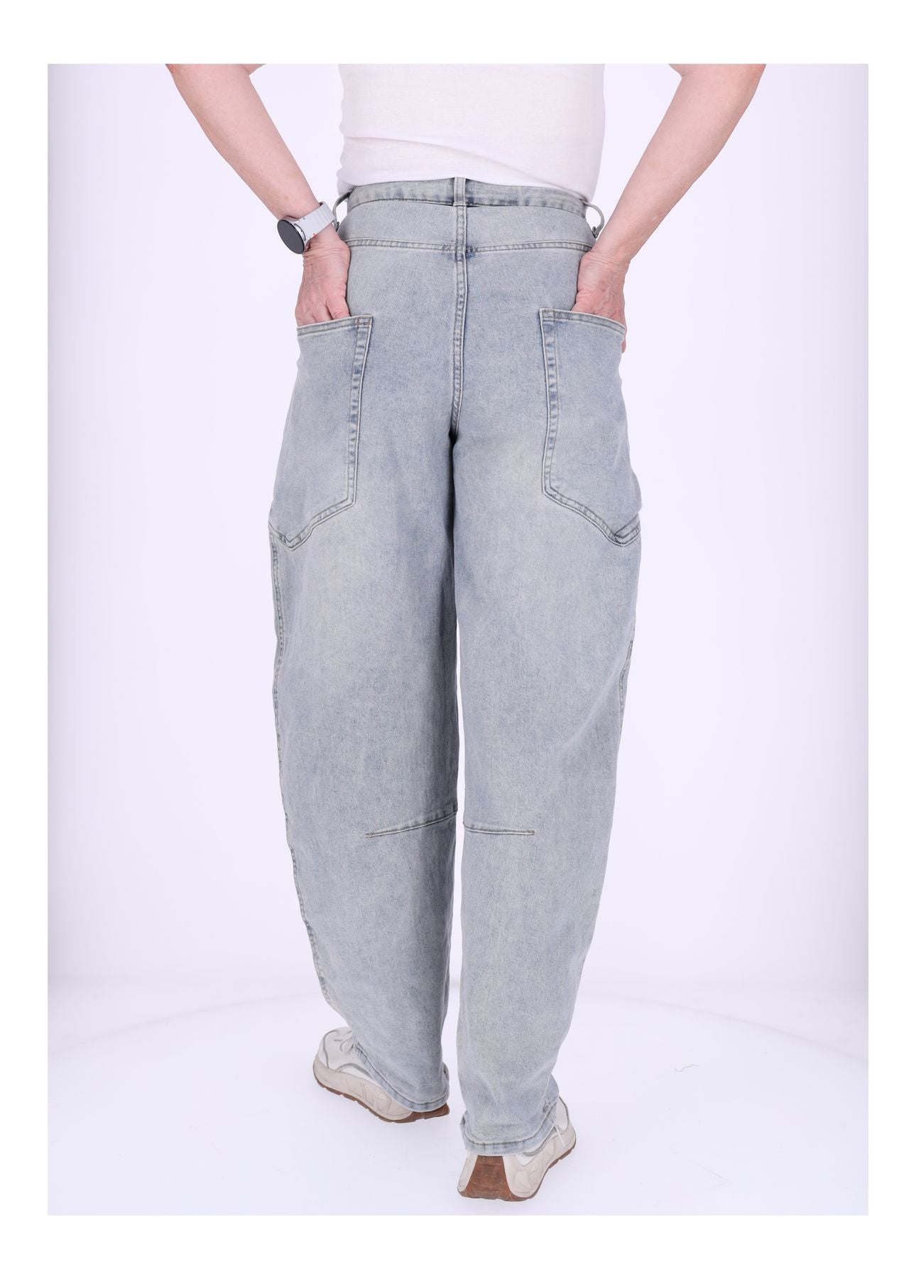 Jeans Damen weites Bein Seitentaschen