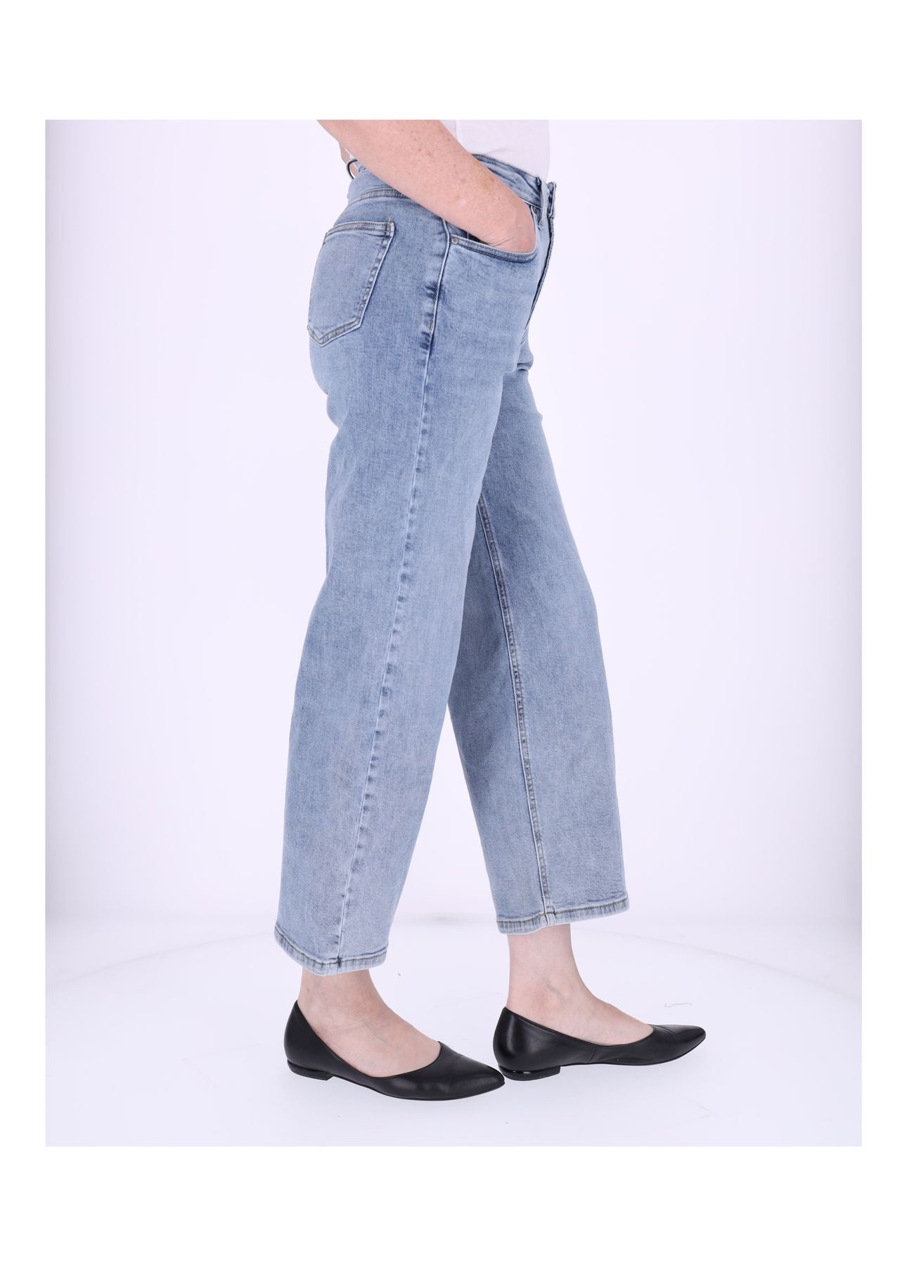 Jeans 7/8 Damen weites Bein