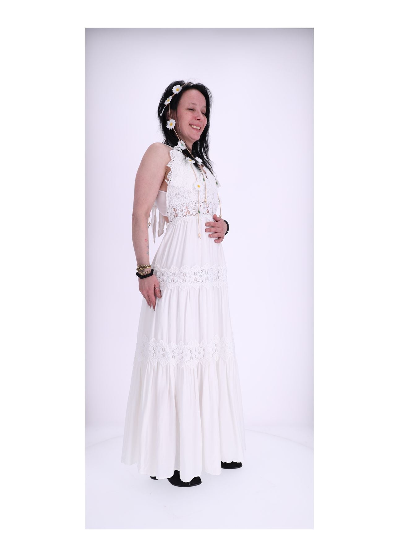 Trägerkleid Maxi Spitze