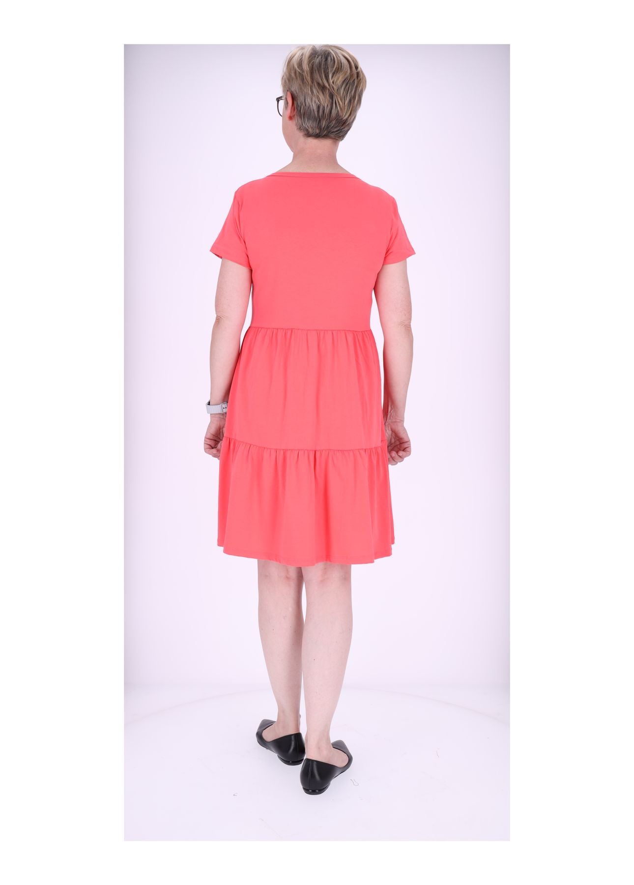 Damen Stufenkleid Jersey Kurzarm
