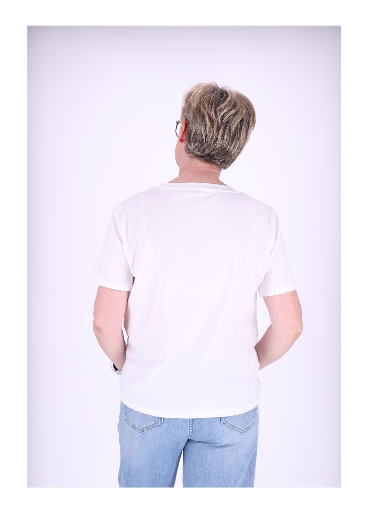 T-Shirt Damen mit Ansteckblume