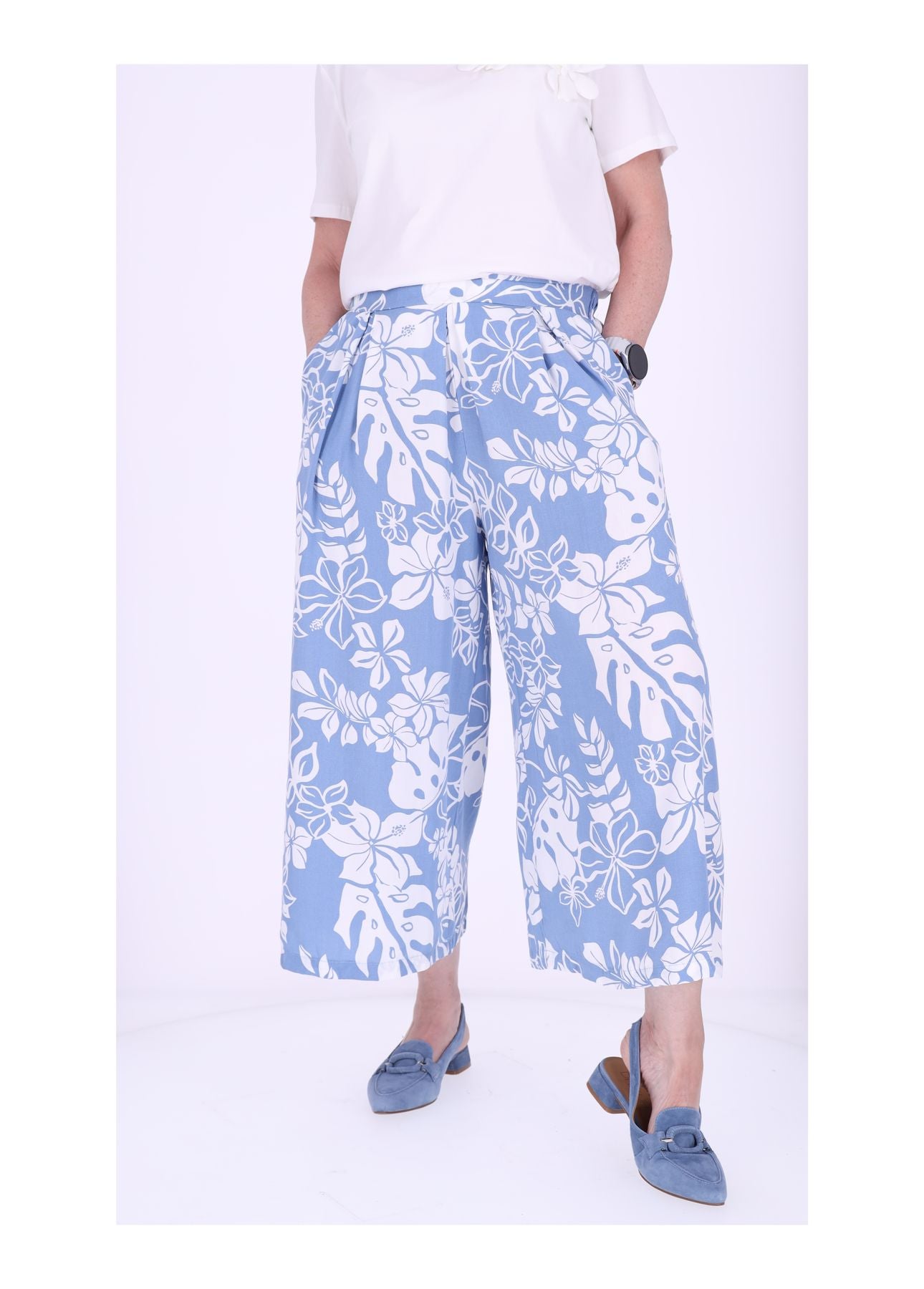 Culotte Damen Print Blumen