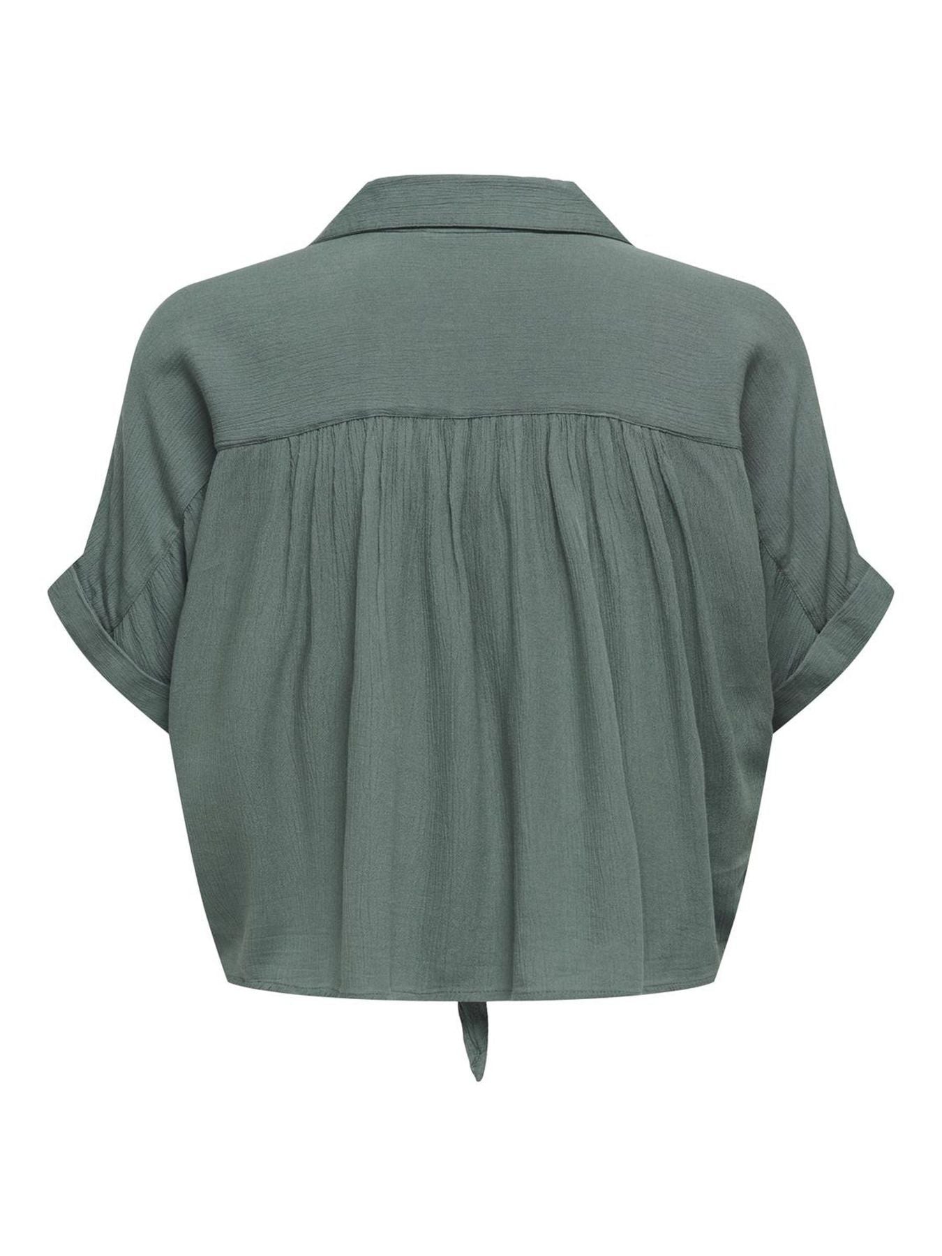 Damen ONLPAULA LIFE S/S TIE SHIRT WVN NOO