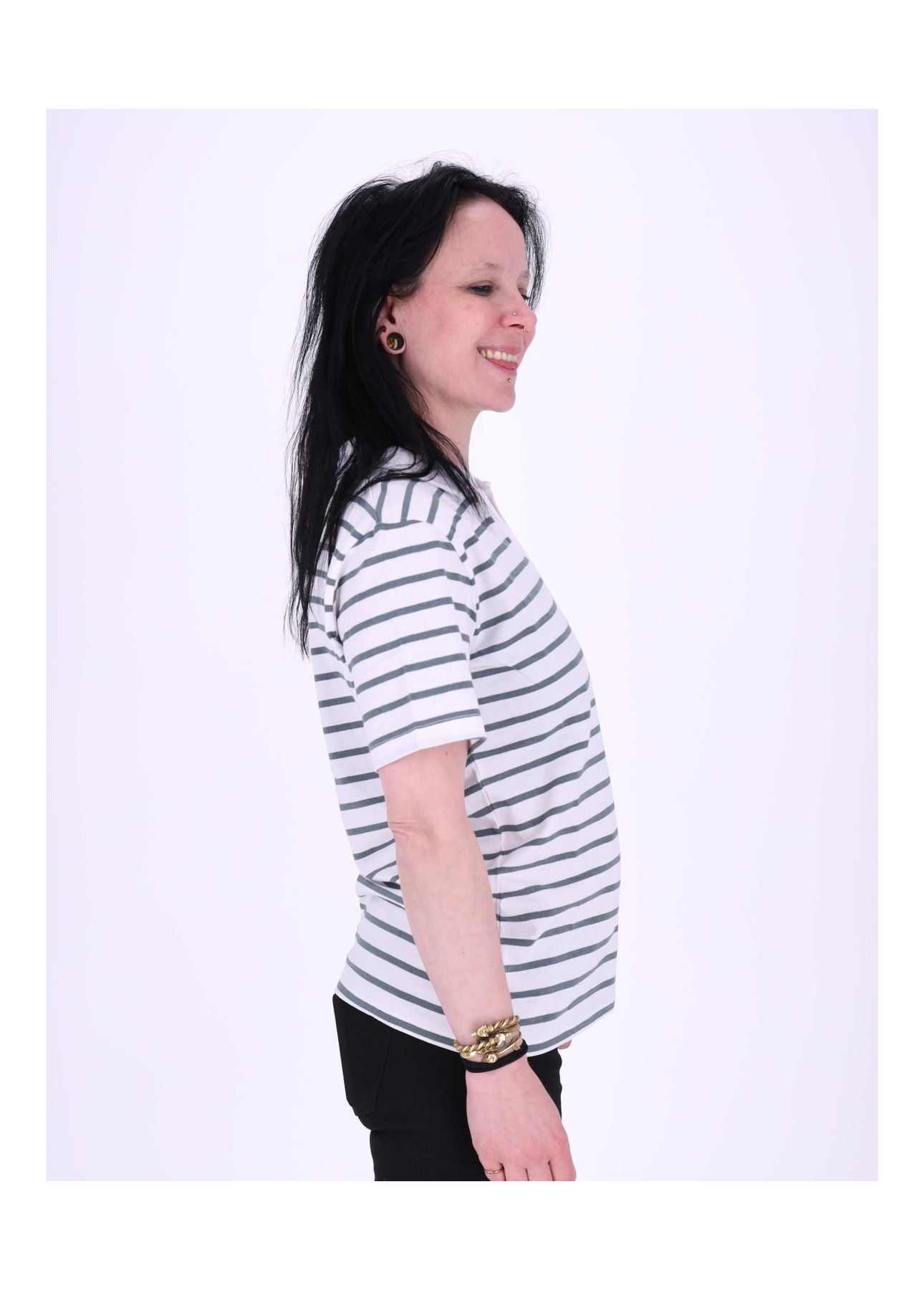 Damen 19625-TURINA-POLO-STREIFEN