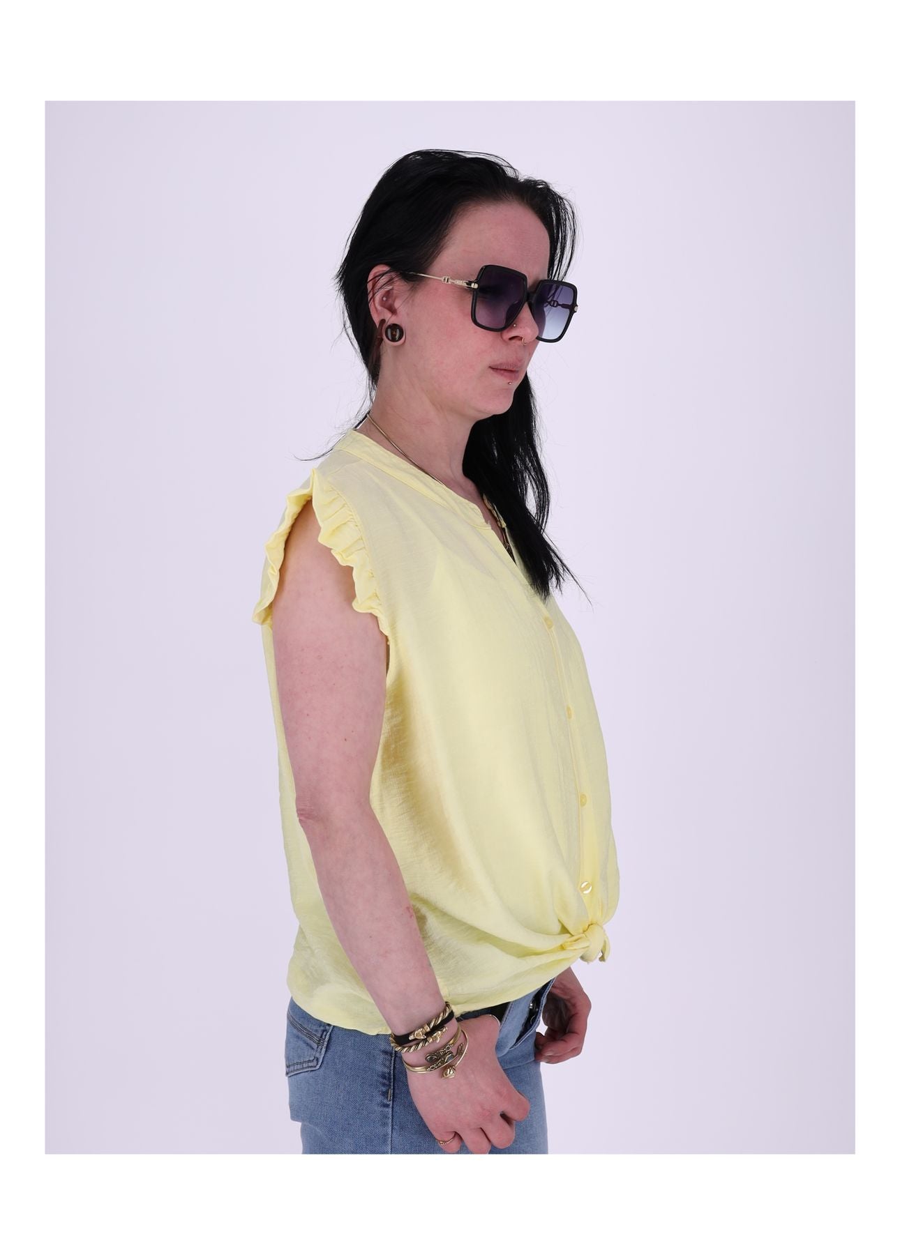 Damen Top Rüschen