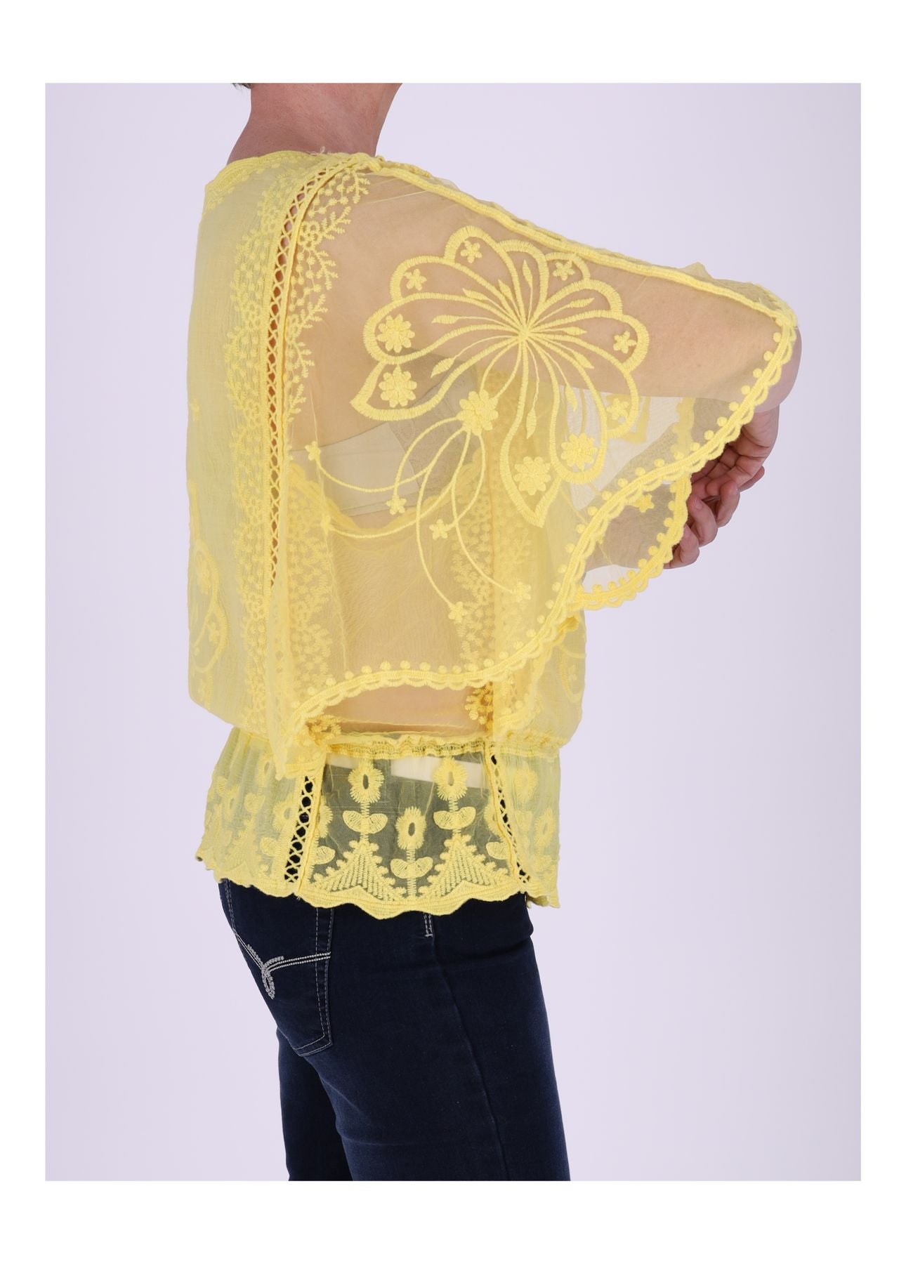 Damen T-Shirt Spitze