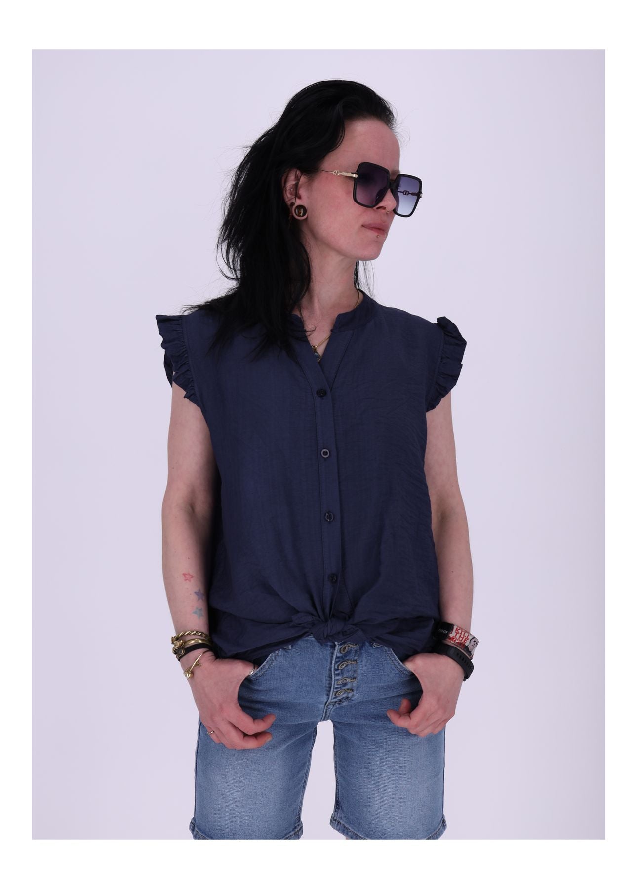 Damen Top Rüschen