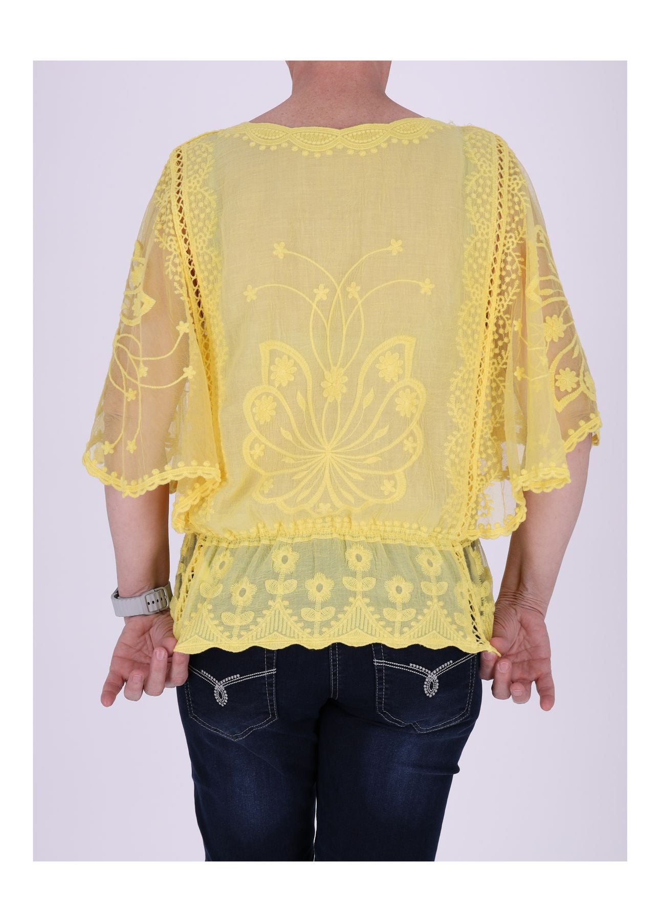 Damen T-Shirt Spitze