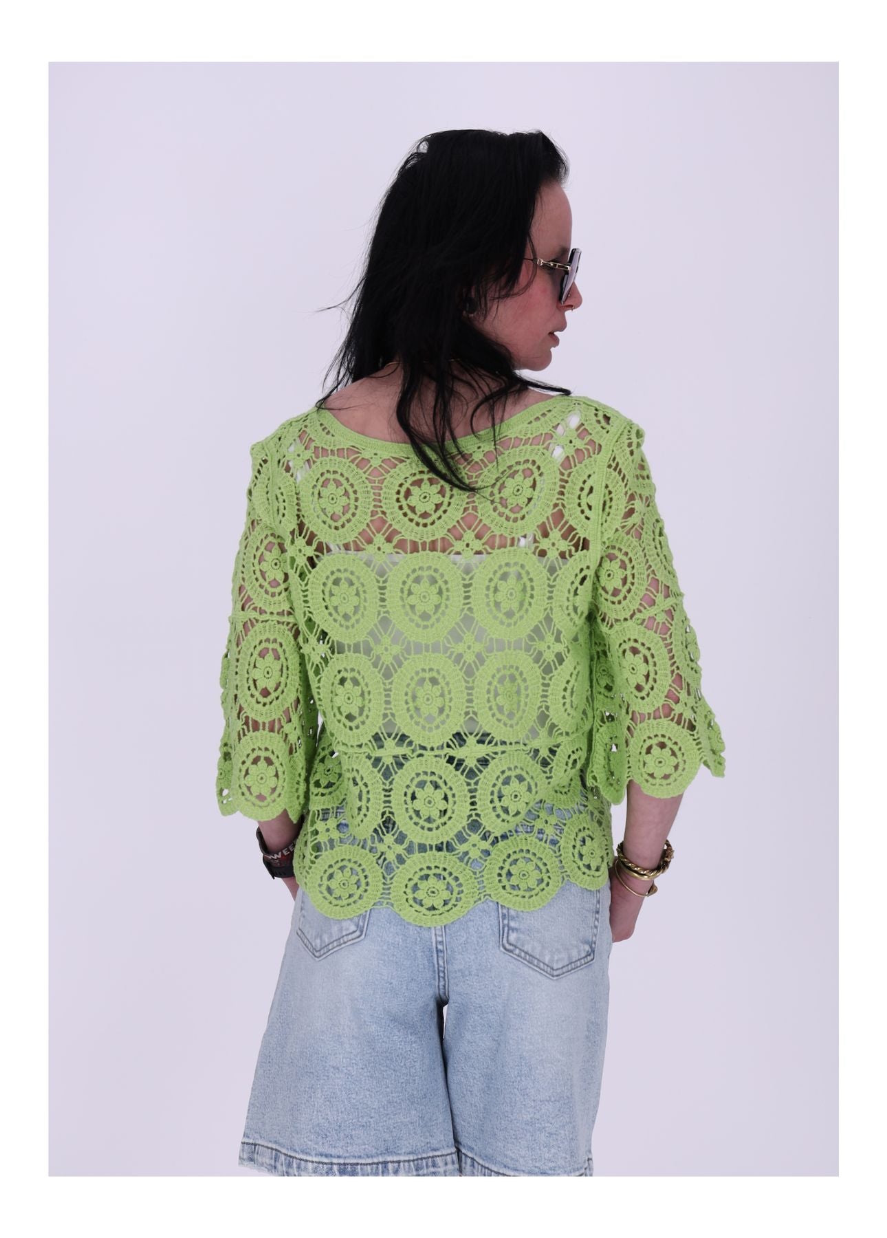 T-Shirt Damen Häkel 1/2 Arm