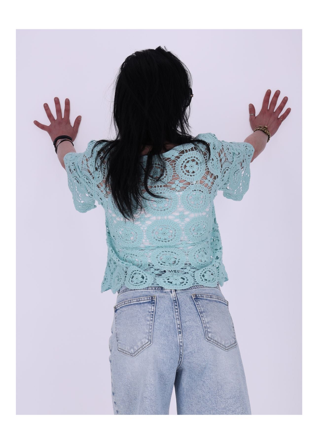 T-Shirt Damen Häkel 1/2 Arm