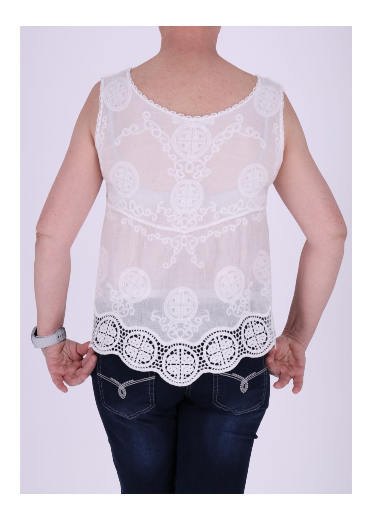 Top Damen Stickerei