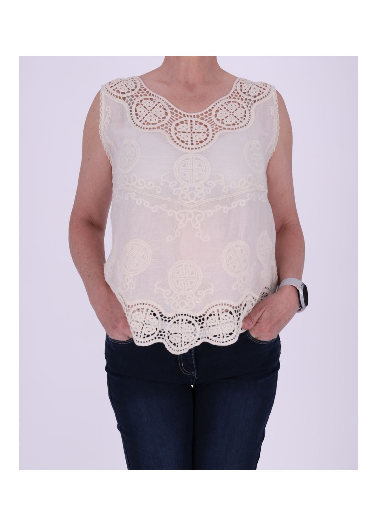Top Damen Stickerei