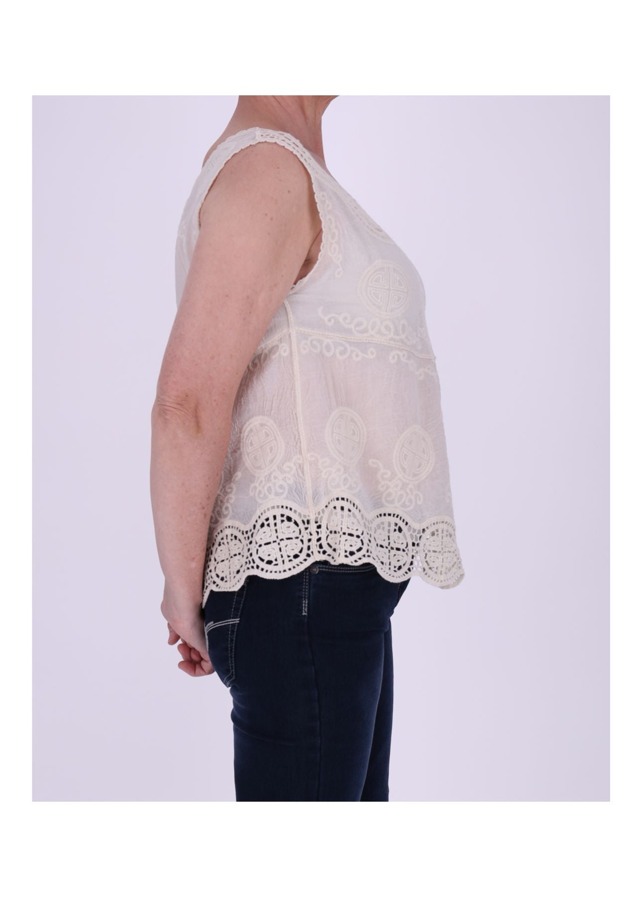 Top Damen Stickerei