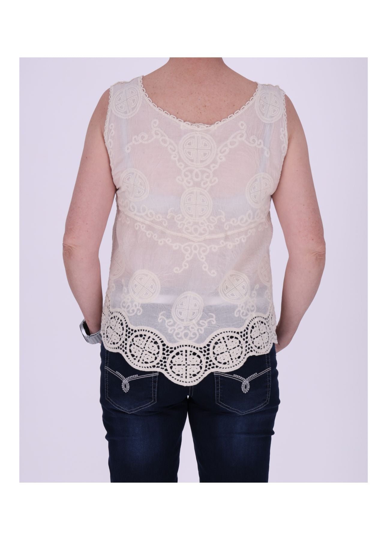 Top Damen Stickerei