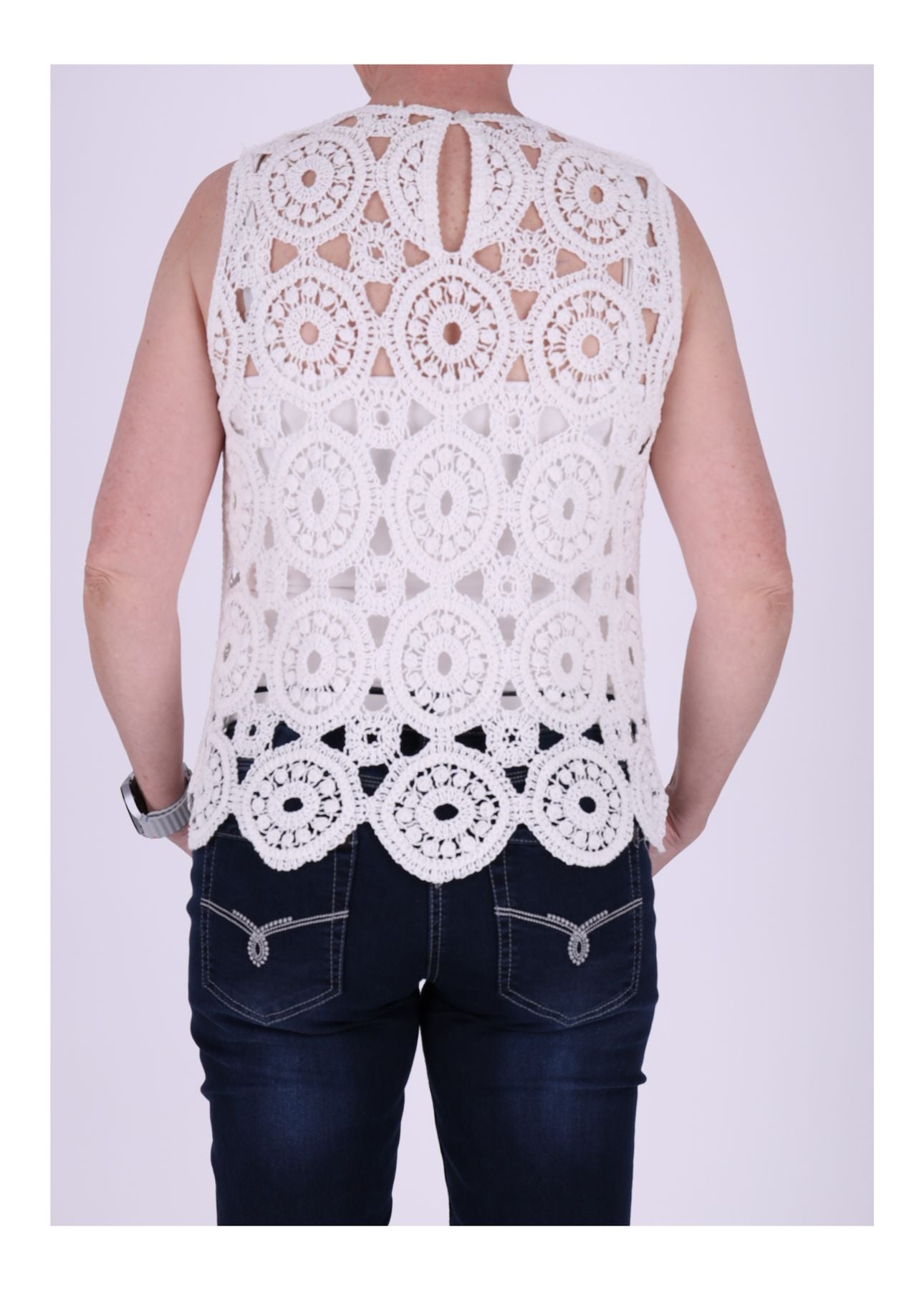 Häkelshirt Damen ohne Arm