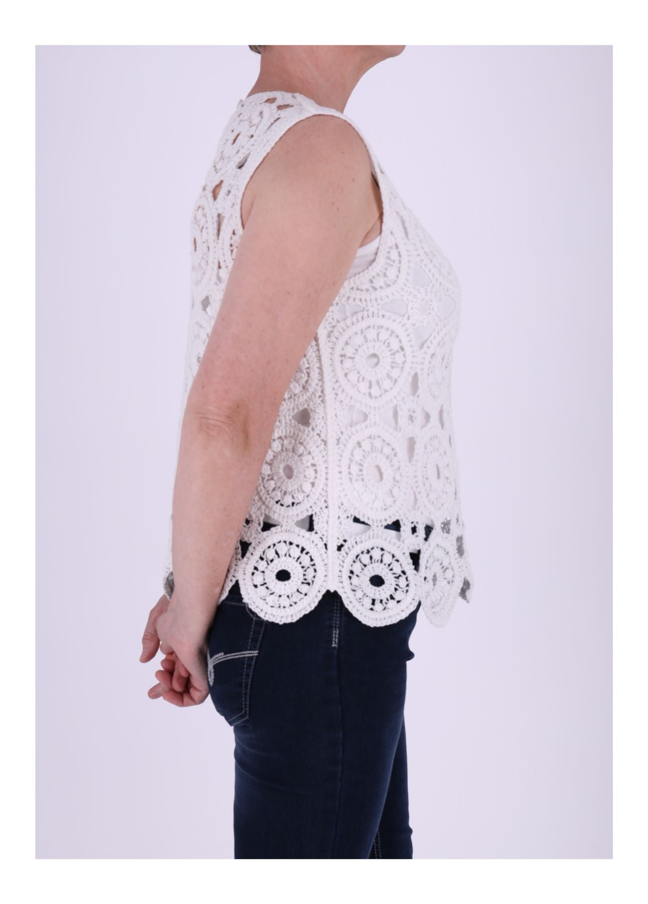 Häkelshirt Damen ohne Arm