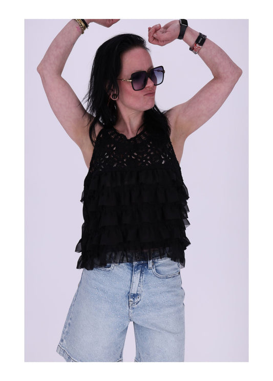 Häkeltop Damen Rüschen