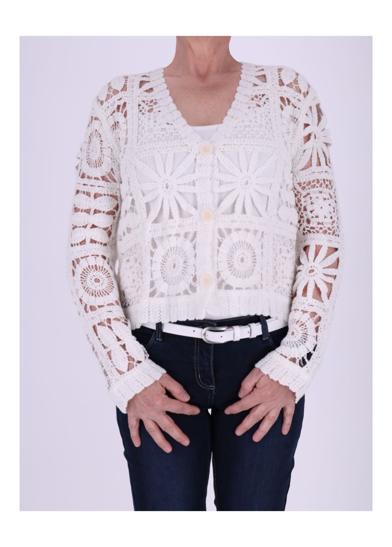 Häkeljacke Damen Langarm