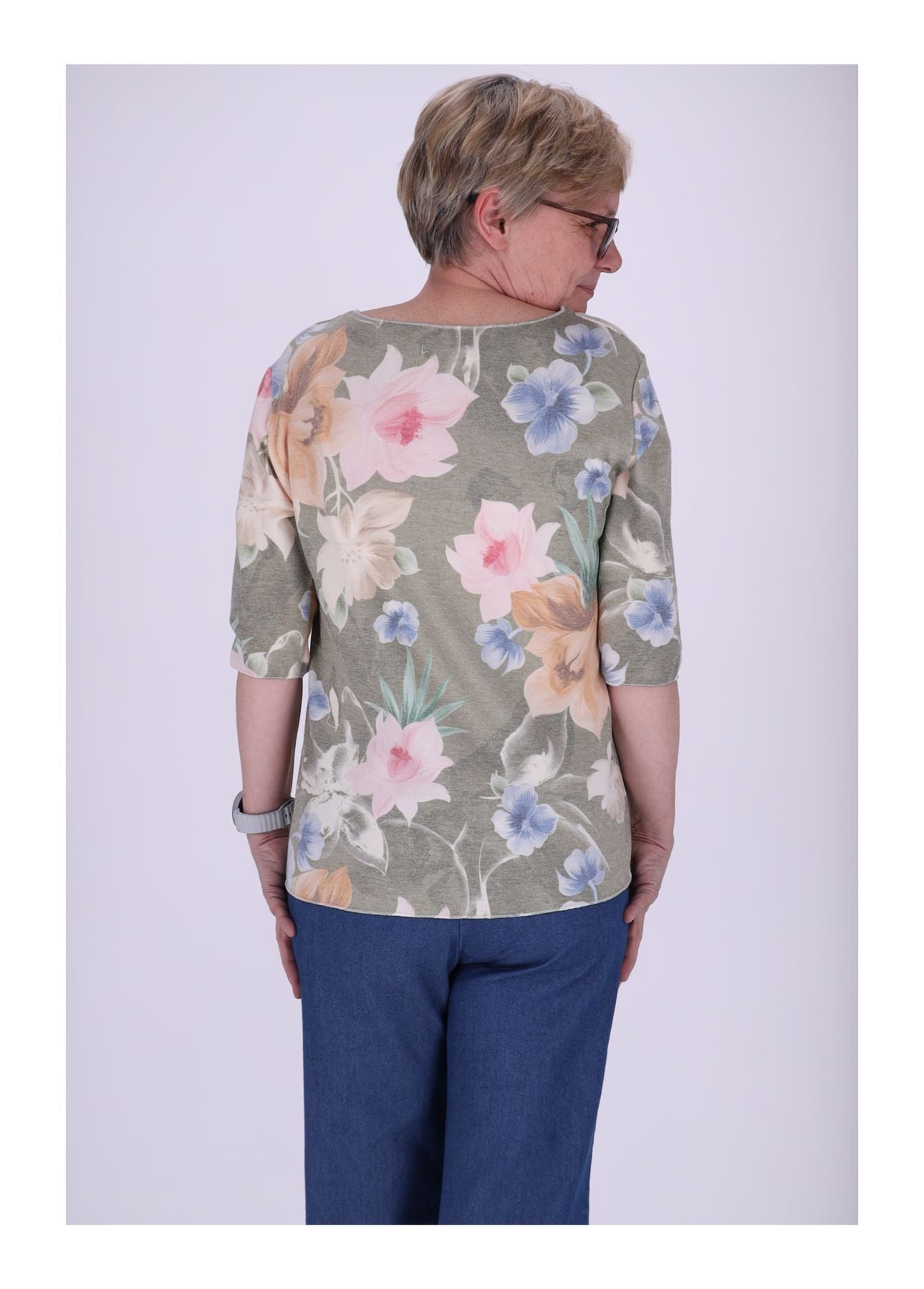 T-Shirt Damen 1/2 Arm Blüten