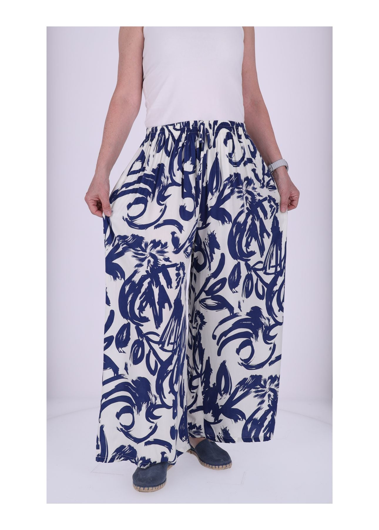 Schlupfhose Damen Print Floral
