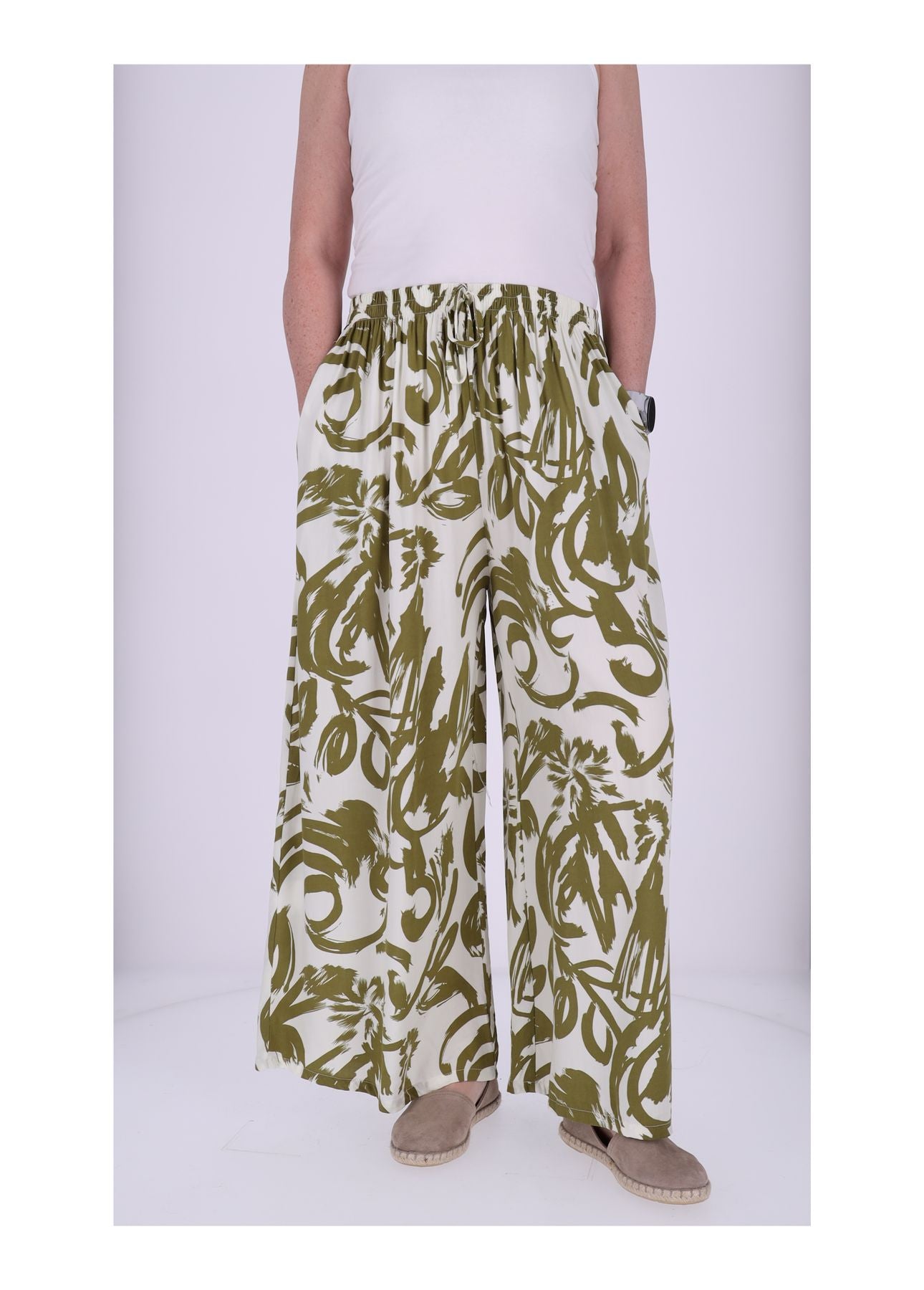 Schlupfhose Damen Print Floral