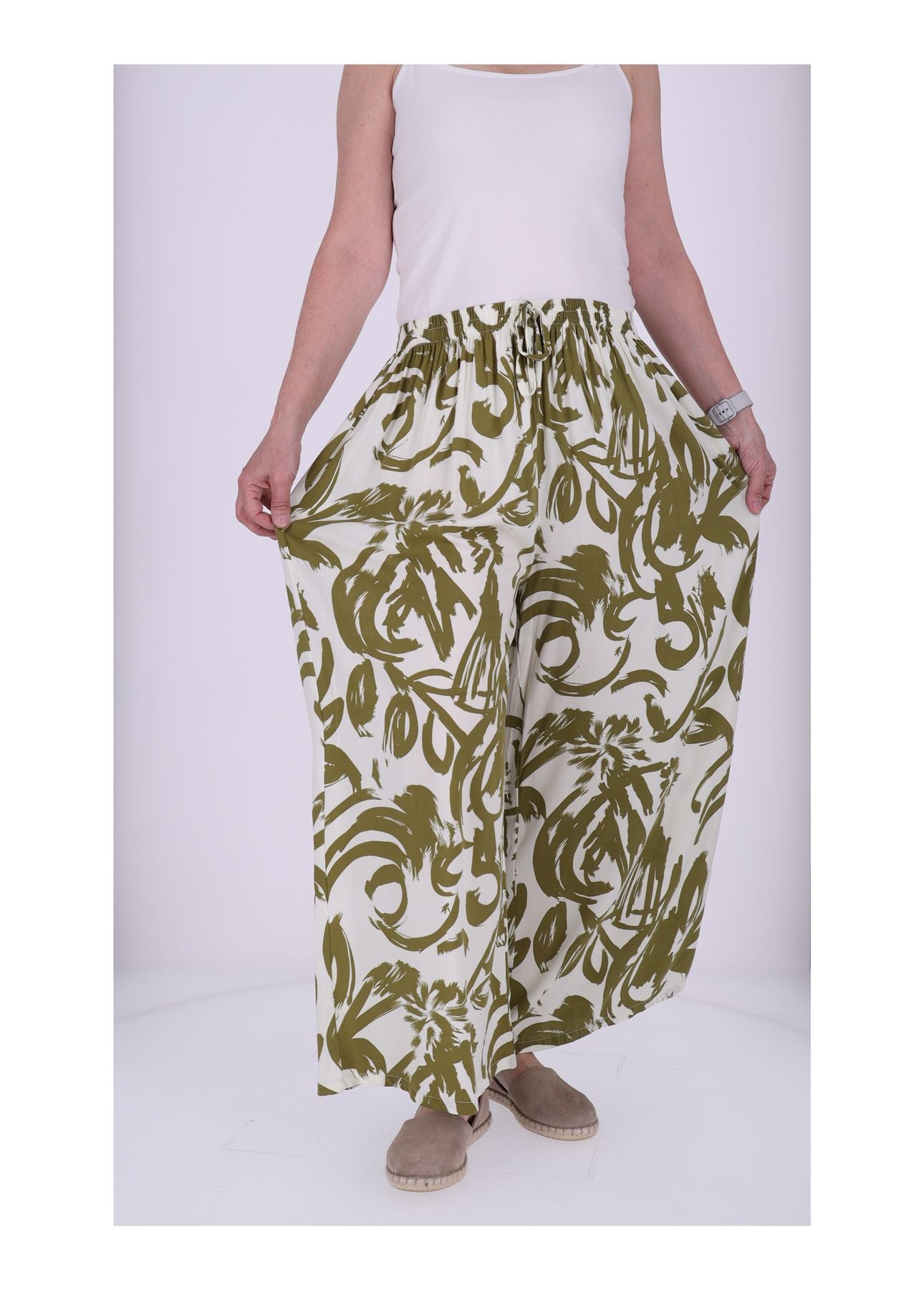 Schlupfhose Damen Print Floral