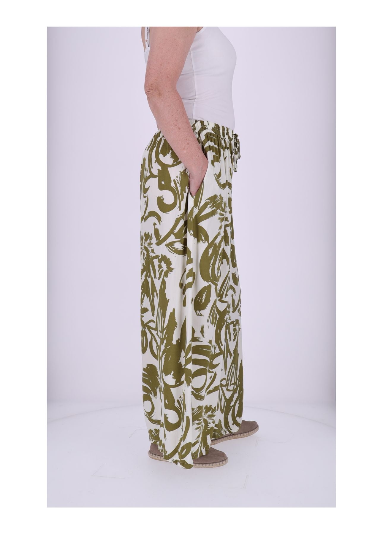 Schlupfhose Damen Print Floral