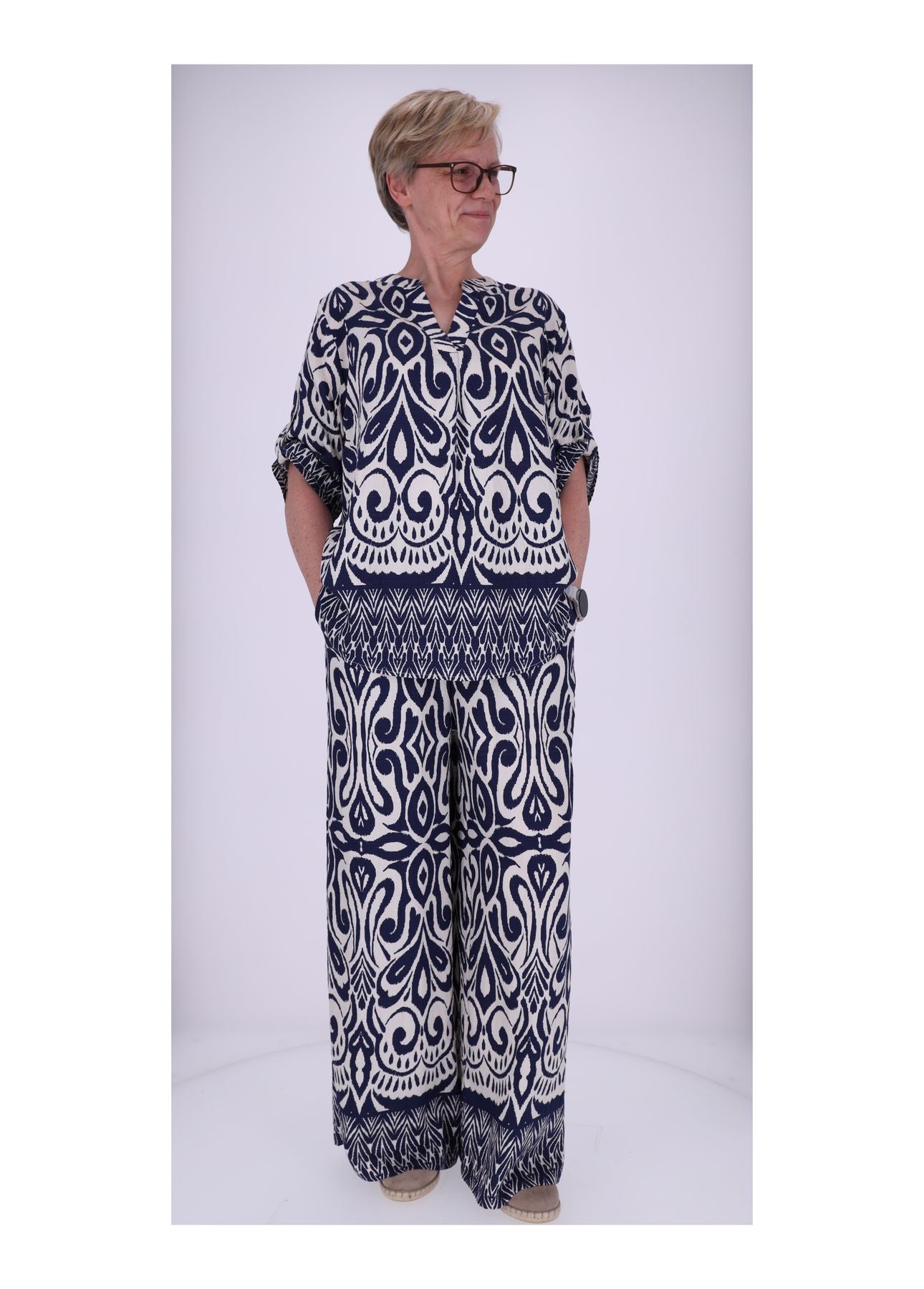 Schlupfhose Damen Print Grafisch