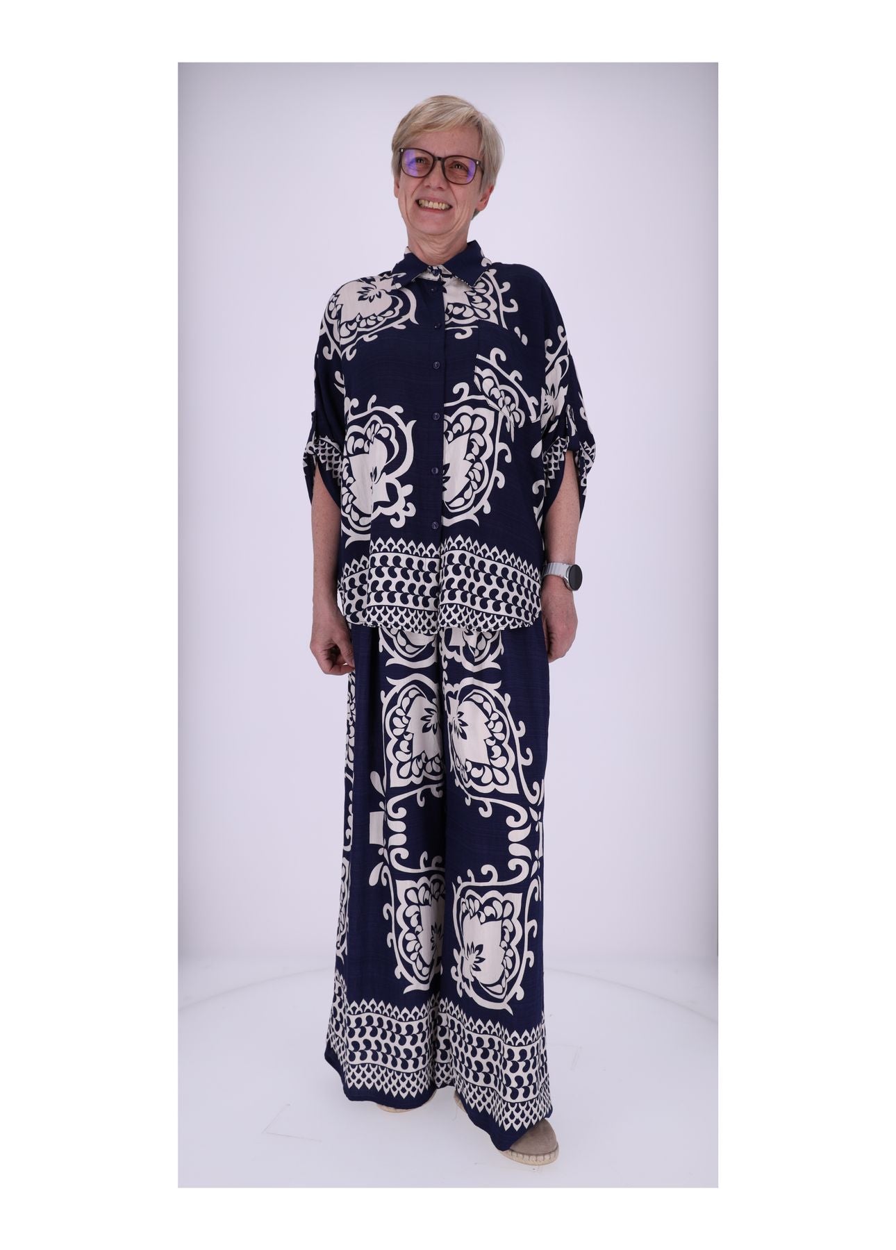 Schlupfhose Damen Print Floral
