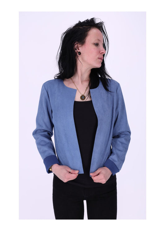 Bolero Damen Velourlederoptik