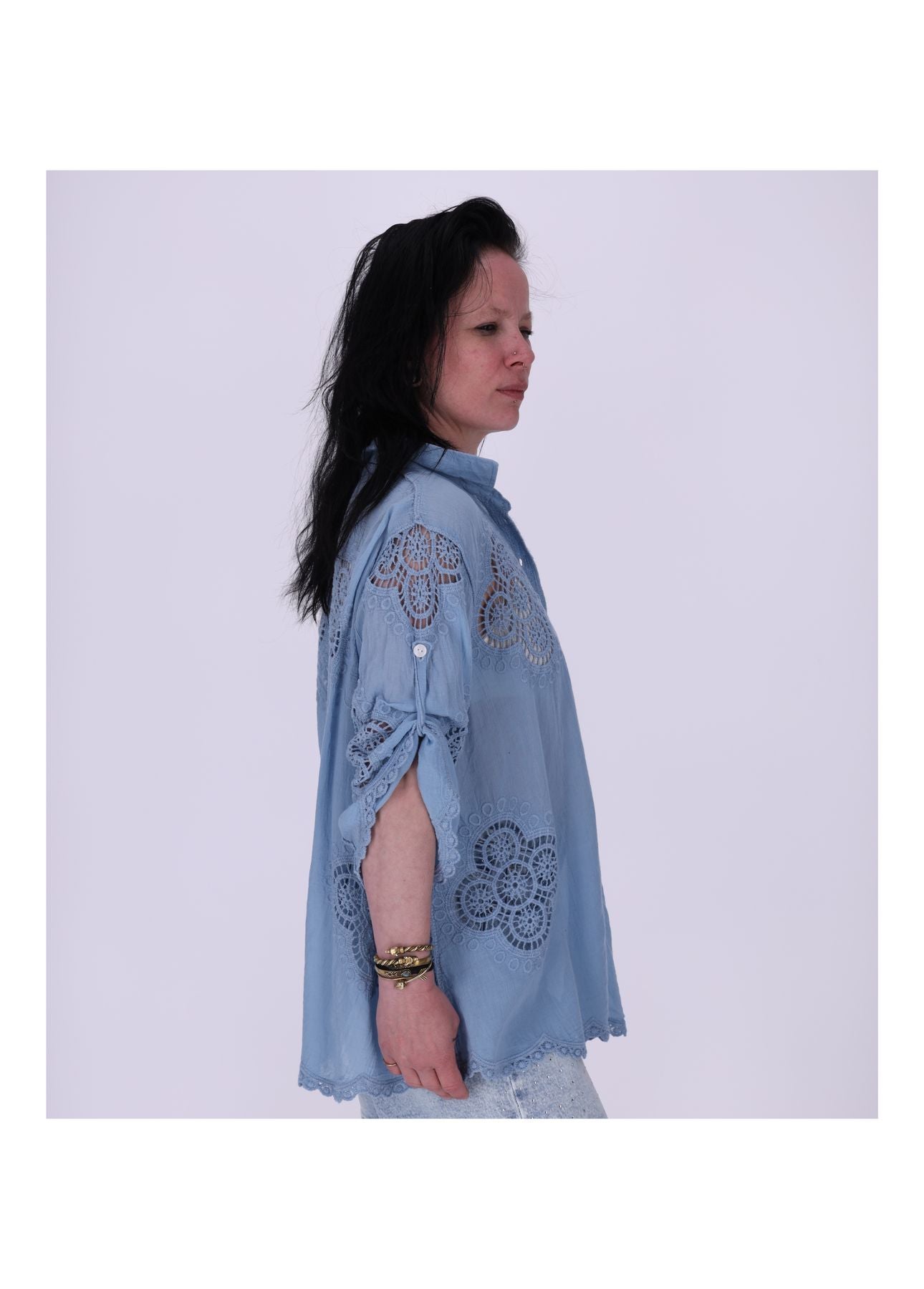 Bluse Lochmuster 1/2 Arm