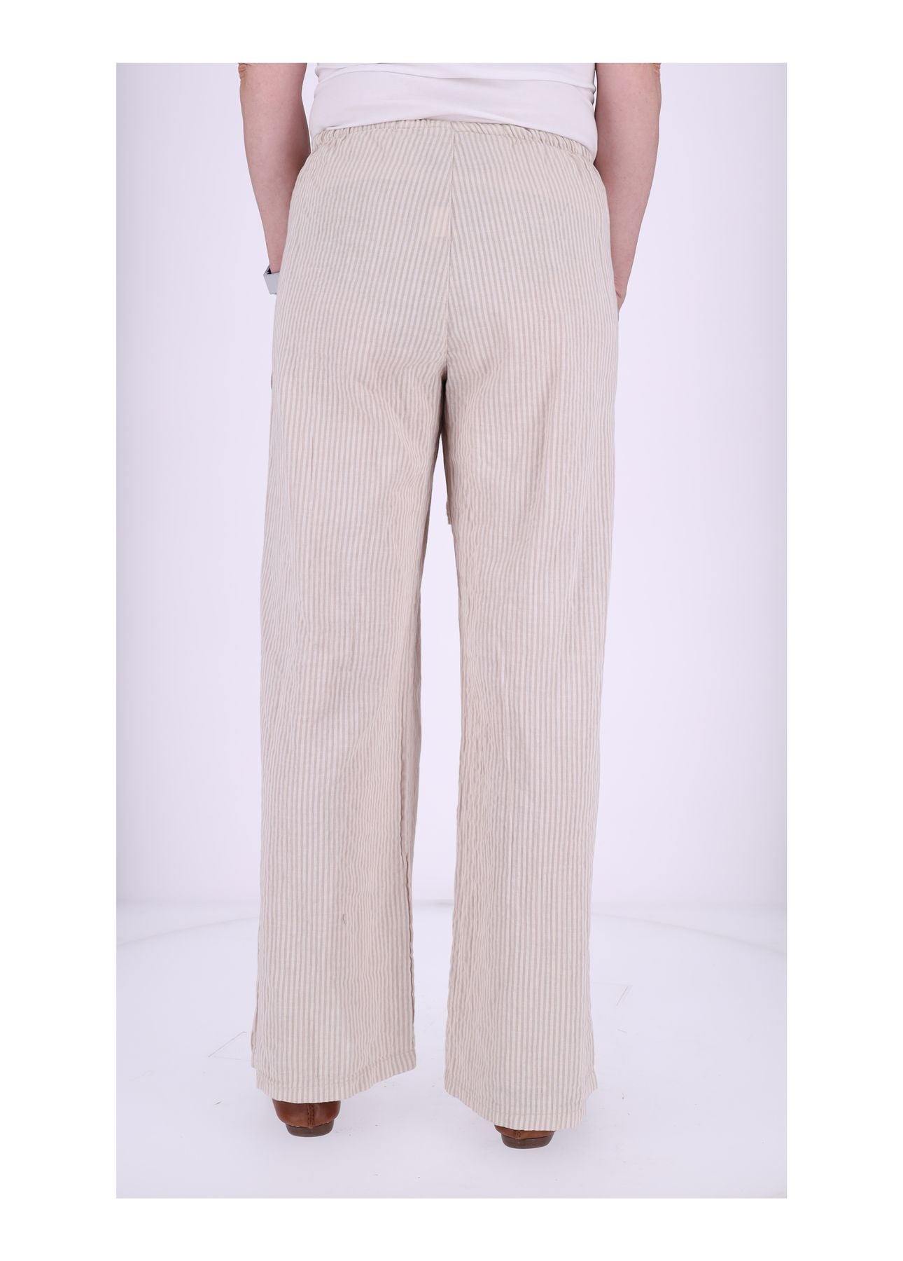 Leinenschlupfhose Damen Streifen