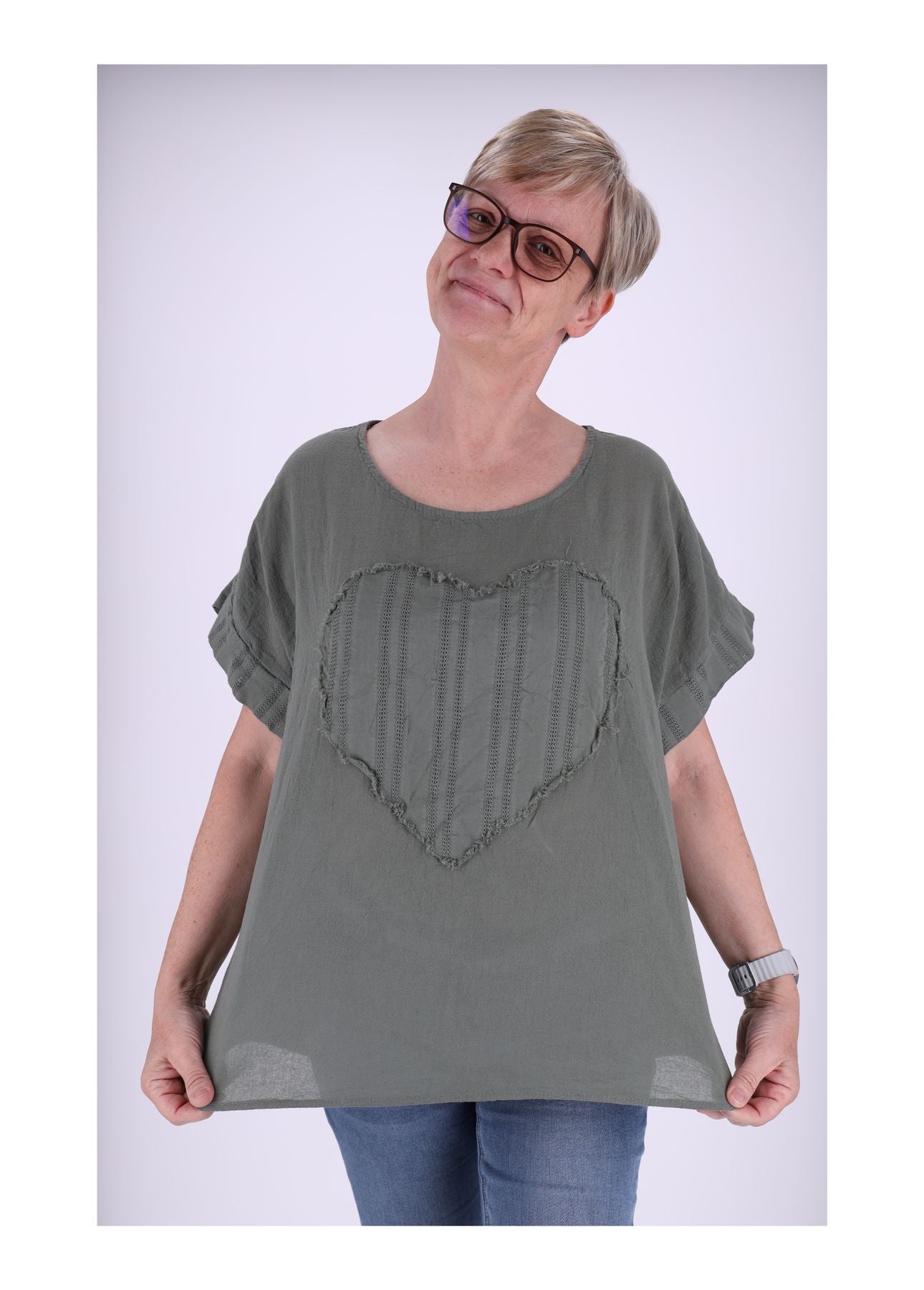 T-Shirt Damen Herz