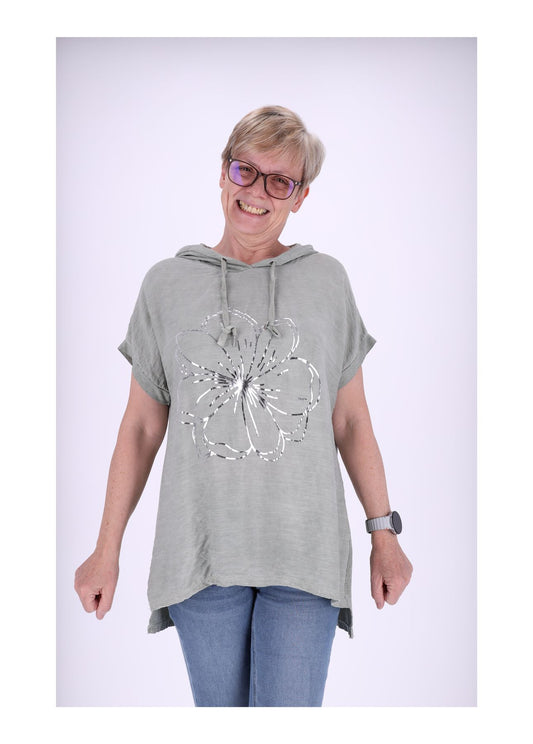 T-Shirt Damen Kapuze