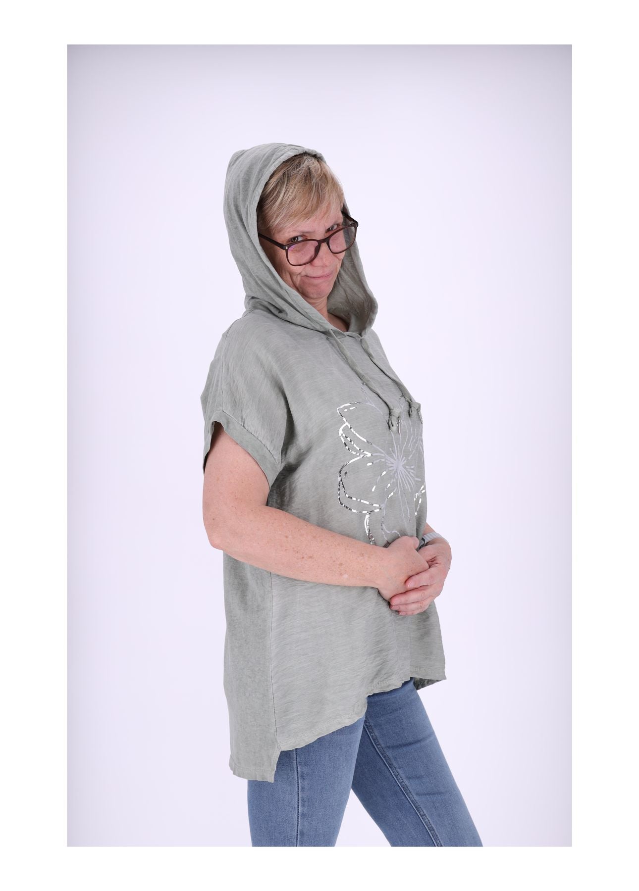 T-Shirt Damen Kapuze