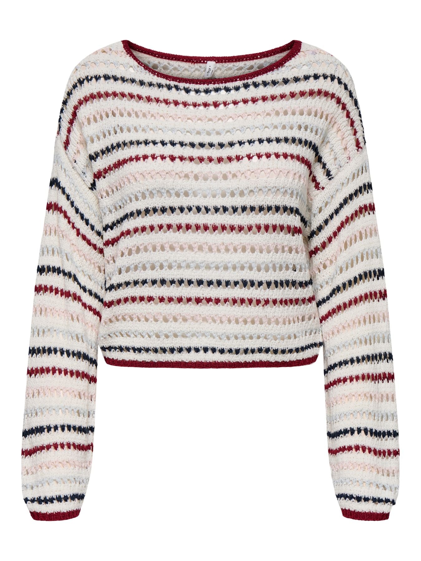 Damen ONLGEENA LS SHORT STRIPE BOATNECK C