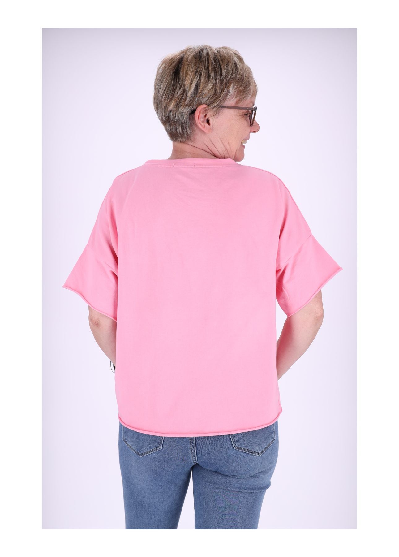 T-Shirt Damen Sweatoptik