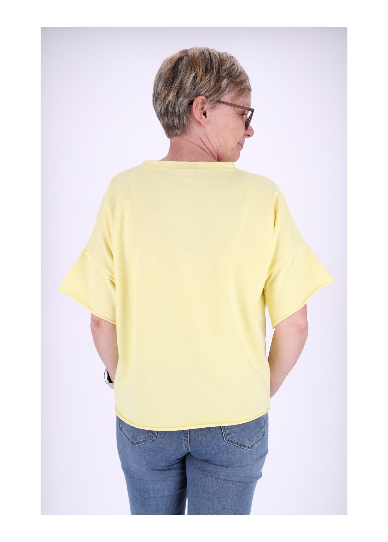 T-Shirt Damen Sweatoptik