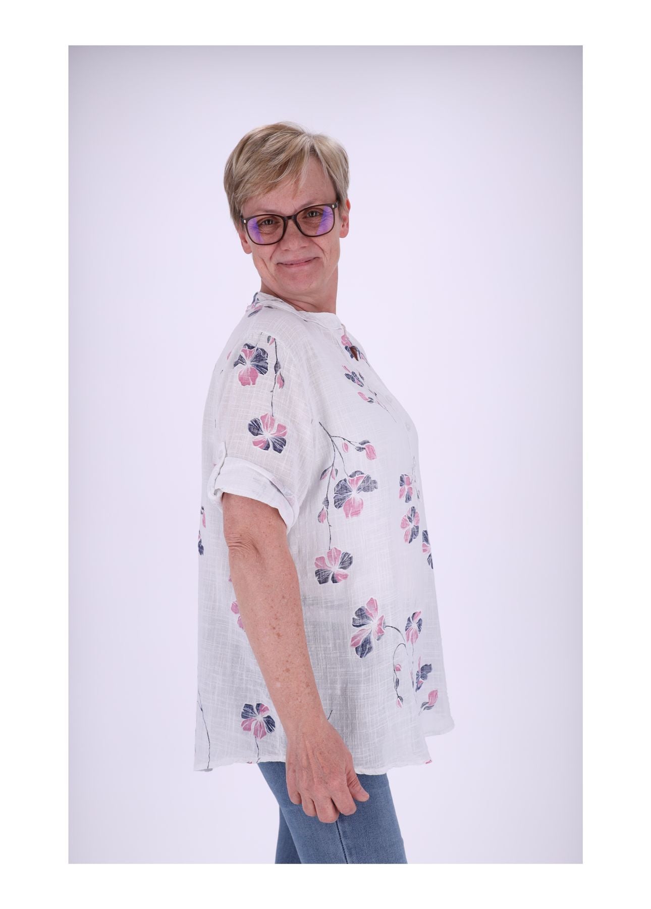 Damen Blusenshirt 1/2 Arm mit Print