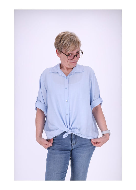 Bluse Kurzarm Struktur