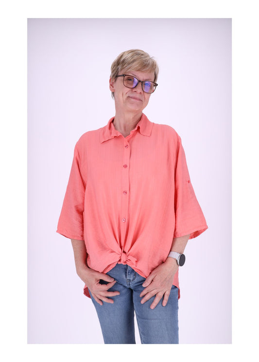 Bluse Kurzarm Struktur