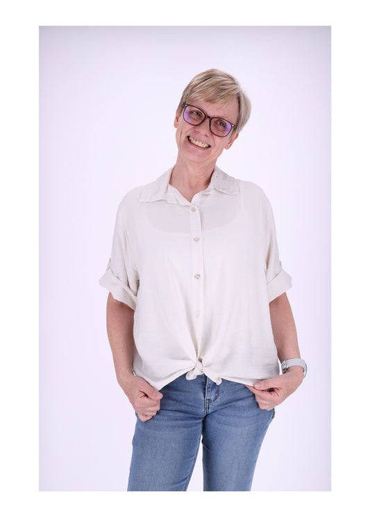 Bluse Kurzarm Struktur