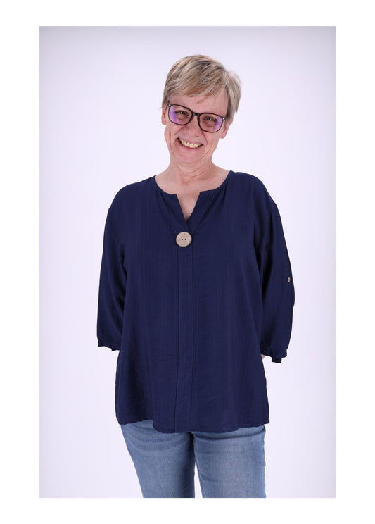 1/2 Arm Shirt Damen Krempelarm