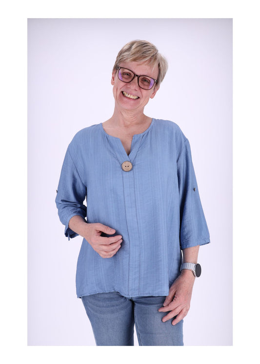 1/2 Arm Shirt Damen Krempelarm