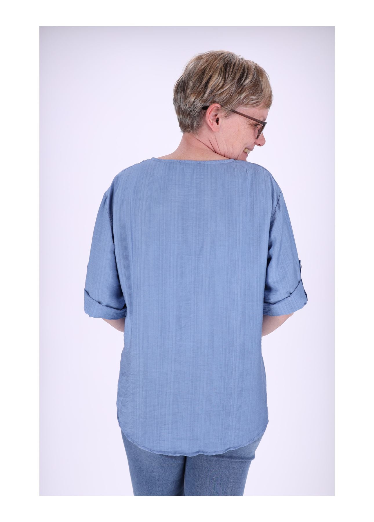 1/2 Arm Shirt Damen Krempelarm