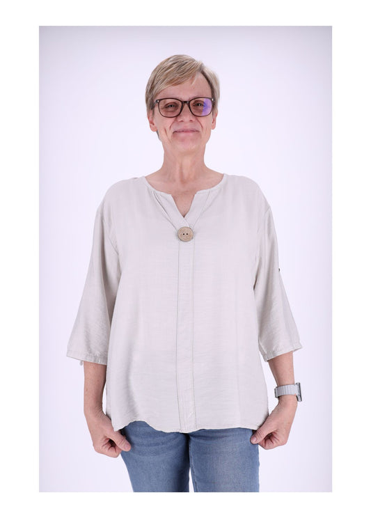 1/2 Arm Shirt Damen Krempelarm