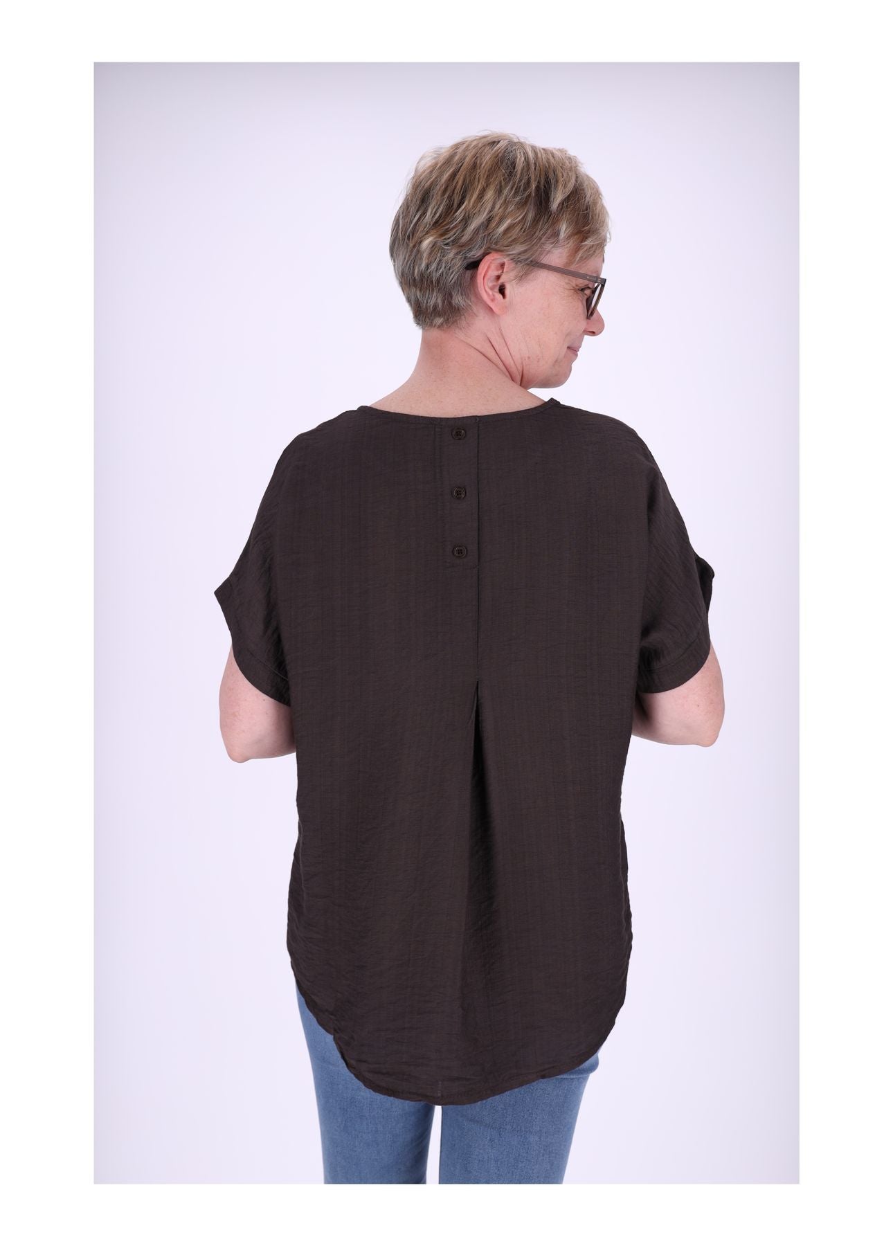 T-Shirt Damen Rundhals Viskose Strucktur