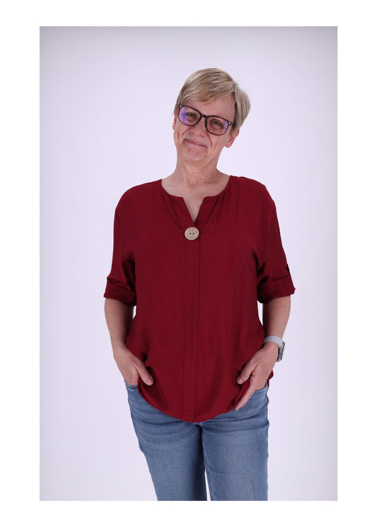 1/2 Arm Shirt Damen Krempelarm