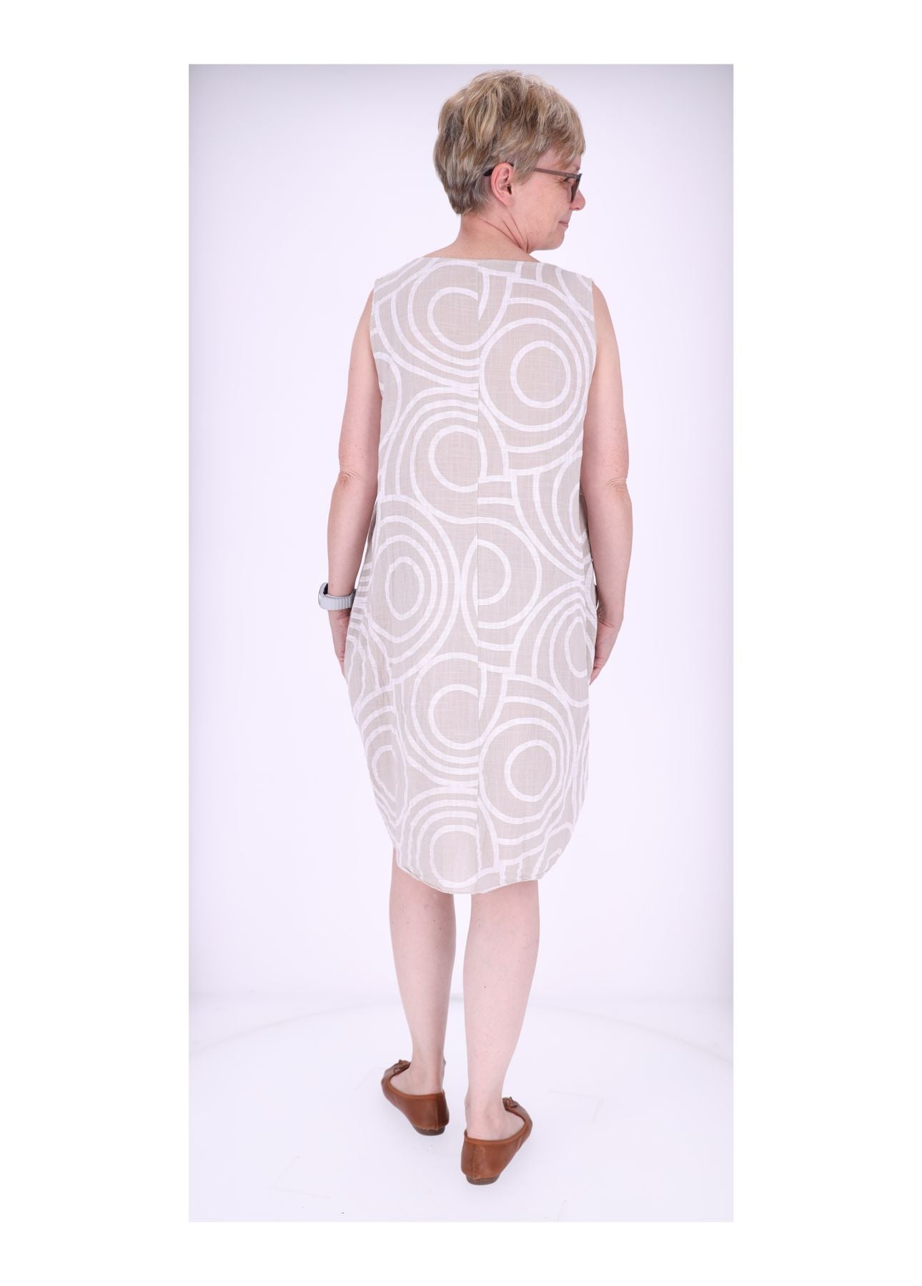 Trägerkleid Damen AOP Kreise