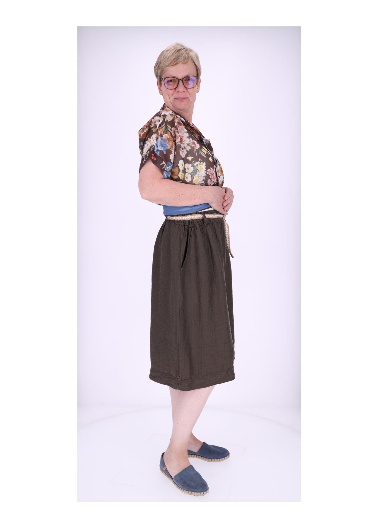 Short Damen Oversize Musselin
